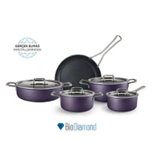 Karaca Mastermaid Biodiamond 9 Parça Tencere Seti Grape Purple thumbnail 1