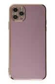 Newface Apple iPhone 11 Pro Max Kılıf Volet Silikon - Mor thumbnail 2