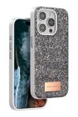 Onegif Apple iPhone 15 Pro Max Bright Simli Kapak - Gümüş thumbnail 1