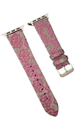 Newface Apple Watch 38mm Creeper Desenli Kordon - Pembe thumbnail 1