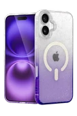 Newface Apple iPhone 16 Plus Pummel Shiny Magsafe Kapak - Mor thumbnail 1