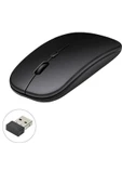 Nevamel Kablosuz Mouse Fare Şarjlı Bluetooth Wireless Çift Modlu Sessiz thumbnail 2