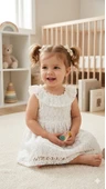 Kız Bebek Dantelli Elbise CKB-50504 thumbnail 2