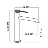 FJ-1017 Mat Füme Lavabo Bataryaso thumbnail 2