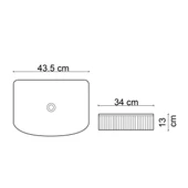 E-W1005MB Tezgah Üstü Lavabo Mat Beyaz thumbnail 2