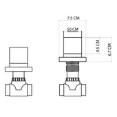 FSV-202 Ankastre Stop Valf Altın thumbnail 2