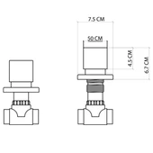 FSV-103 Ankastre Stop Valf Rose thumbnail 2