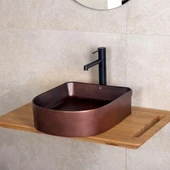 EH-5110C Tezgah Üstü Lavabo Mat Bronz thumbnail 3