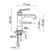 FK-3016 Mat Antik Lavabo Bataryası thumbnail 2