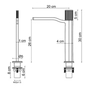 FA-7021 Yüksek Lavabo Bataryası Krom thumbnail 2