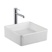 E-W1003MB Tezgah Üstü Lavabo Mat Beyaz thumbnail 1