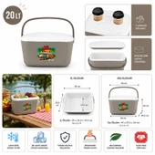 Kale Termos 20 LT BUZZY BASKILI BUZLUK TERMOS (1179 COOLER BOX) thumbnail 2