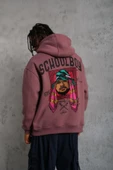 Erkek SCHOOL BOY Baskılı Kapüşonlu Sweat - Gül Kurusu thumbnail 1