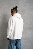 Erkek DANKES Baskılı Kapüşonlu Sweat - Beyaz thumbnail 2