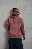 Erkek 98 Baskılı Kapşonlu Sweat - Gül Kurusu thumbnail 3