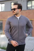 Erkek Scuba Süet Kumaş Bomber Hırka thumbnail 6