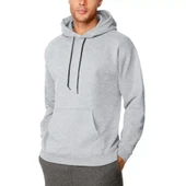 Erkek Uzun Kol Kapşonlu Basic Sweatshirt Hoodie - Gri thumbnail 1