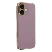 Apple İphone 16 Kılıf Volet Silikon - Mor thumbnail 4