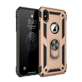 Apple İphone X Kılıf Sofya Yüzüklü Silikon Kapak - Gold thumbnail 3
