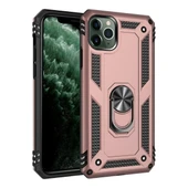 Apple İphone 11 Pro Kılıf Sofya Yüzüklü Silikon Kapak - Rose thumbnail 9
