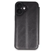 Apple İphone 16 Kılıf Flip Cover - Siyah thumbnail 10