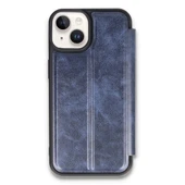 Apple İphone 14 Kılıf Flip Cover - Lacivert thumbnail 6