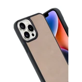 Apple İphone 14 Pro Max Kılıf Aras Deri Kapak - Pudra thumbnail 4