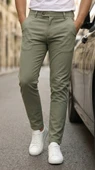 Erkek Slim Fit Dilli Kumaş Pantolon thumbnail 2