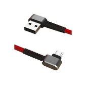 S73 Micro Usb Kablo 1m 2.1a - Kırmızı thumbnail 1