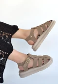 Tenra Bej Süet Kemerli Sandalet thumbnail 3
