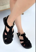 Taney Siyah Süet Sandalet thumbnail 3