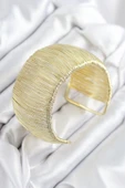 Pirinç Tel Sarma Model Gold Renk Kadın Bileklilk thumbnail 1