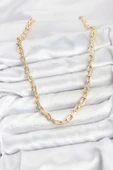 Gold Renk Pirinç Tifani Model Kadın Kolye thumbnail 2