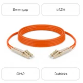 Alfafonet SC/PC-SC/PC Multimode OM2 Dupleks 3 Metre Fiber Patch Cord thumbnail 4