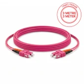 Alfafonet SC/PC-SC/PC Multimode OM4 Dupleks 3 Metre Fiber Patch Cord thumbnail 1