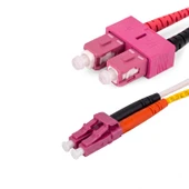 Alfafonet SC/PC-LC/PC Multimode OM4 Dupleks 3 Metre Fiber Patch Cord thumbnail 3