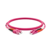 Alfafonet SC/PC-LC/PC Multimode OM4 Dupleks 1 Metre Fiber Patch Cord thumbnail 2
