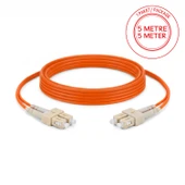 Alfafonet SC/PC-SC/PC Multimode OM2 Dupleks 5 Metre Fiber Patch Cord thumbnail 1