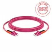 Alfafonet LC/PC-LC/PC Multimode OM4 Dupleks 2 Metre Fiber Patch Cord thumbnail 1