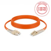 Alfafonet SC/PC-LC/PC Multimode OM2 Dupleks 3 Metre Fiber Patch Cord thumbnail 1