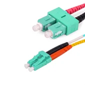 Alfafonet SC/PC-LC/PC Multimode OM3 Dupleks 2 Metre Fiber Patch Cord thumbnail 3