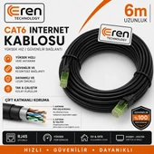 Çift Katmanlı Kaliteli Internet Kablosu Cat6 RJ45 thumbnail 4