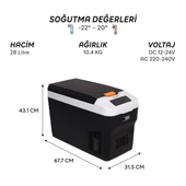 IcePeak Rega Kompresörlü Buzdolabı 28 Litre thumbnail 9