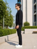 Erkek Siyah Sweatshirt thumbnail 3