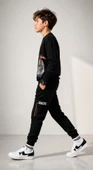 Erkek Çocuk Siyah Sweatshirt thumbnail 3