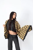 Şık Kullanım Pamuk Polyester Şal-SARI thumbnail 3