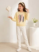 Kız Çocuk Sarı Sweatshirt thumbnail 2