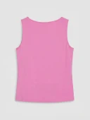 LCWAIKIKI Basic Pembe Bisiklet Yaka Kadın Atlet thumbnail 6