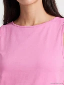 LCWAIKIKI Basic Pembe Bisiklet Yaka Kadın Atlet thumbnail 3