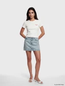 LCW Vision İndigo Regular Fit Mini Jean Etek thumbnail 1